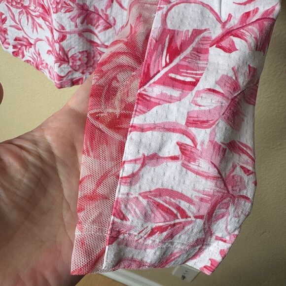 Ibkul Shirt Women Medium Pink Long Sleeve Zip Mock Neck UPF 50 Golf Performance - Picture 7 of 7